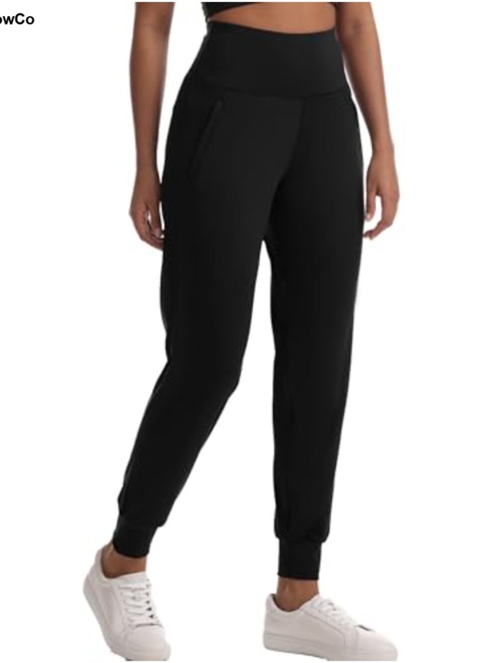Women's Yoga Joggers with Zipper Pockets High Waist Tapered Leg
